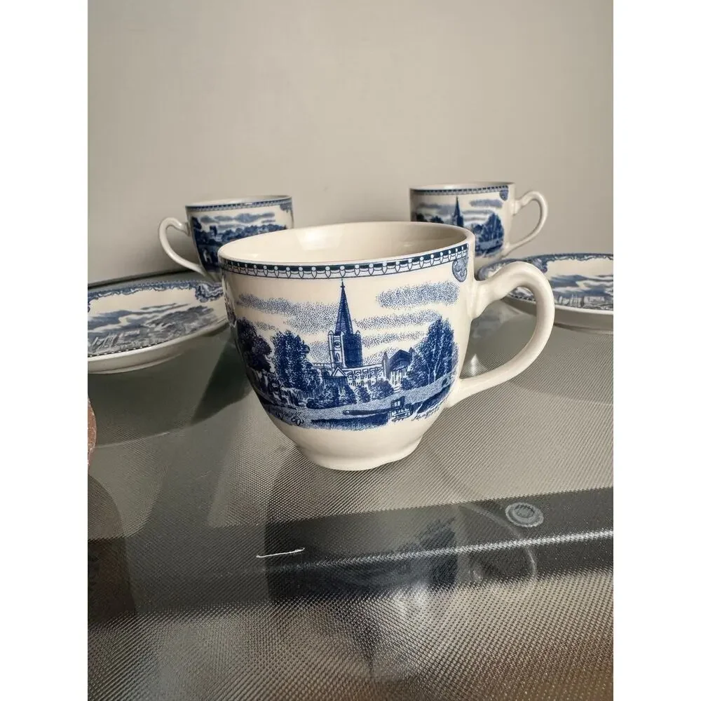 Seven Johnson Brothers English China Pieces - English Castles Collection